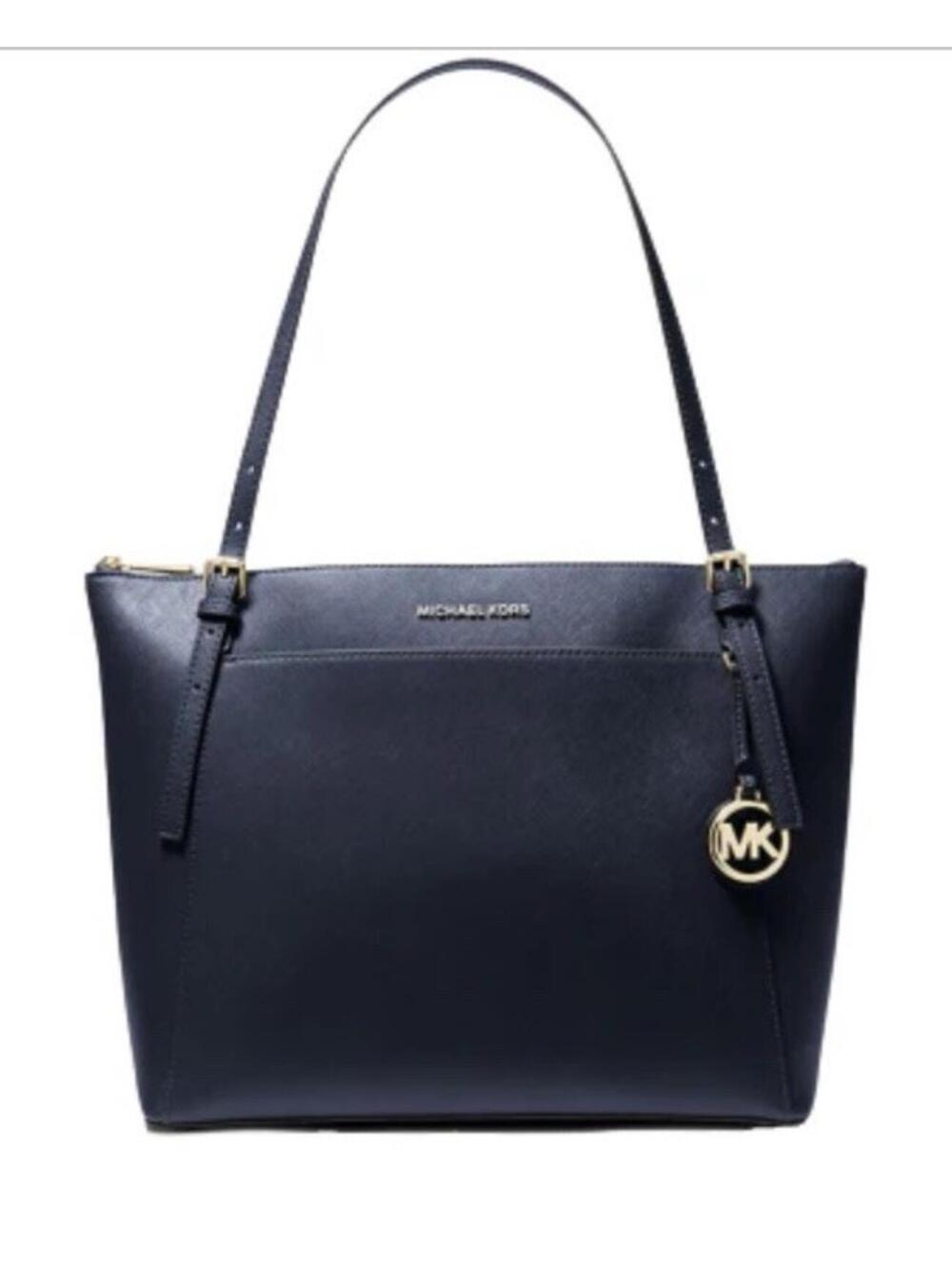 Navy Michael Kors Voyager Large Saffiano Leather Tote Bag